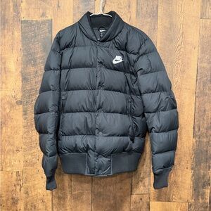 Nike Men's Black Puffer bomber Jacket small